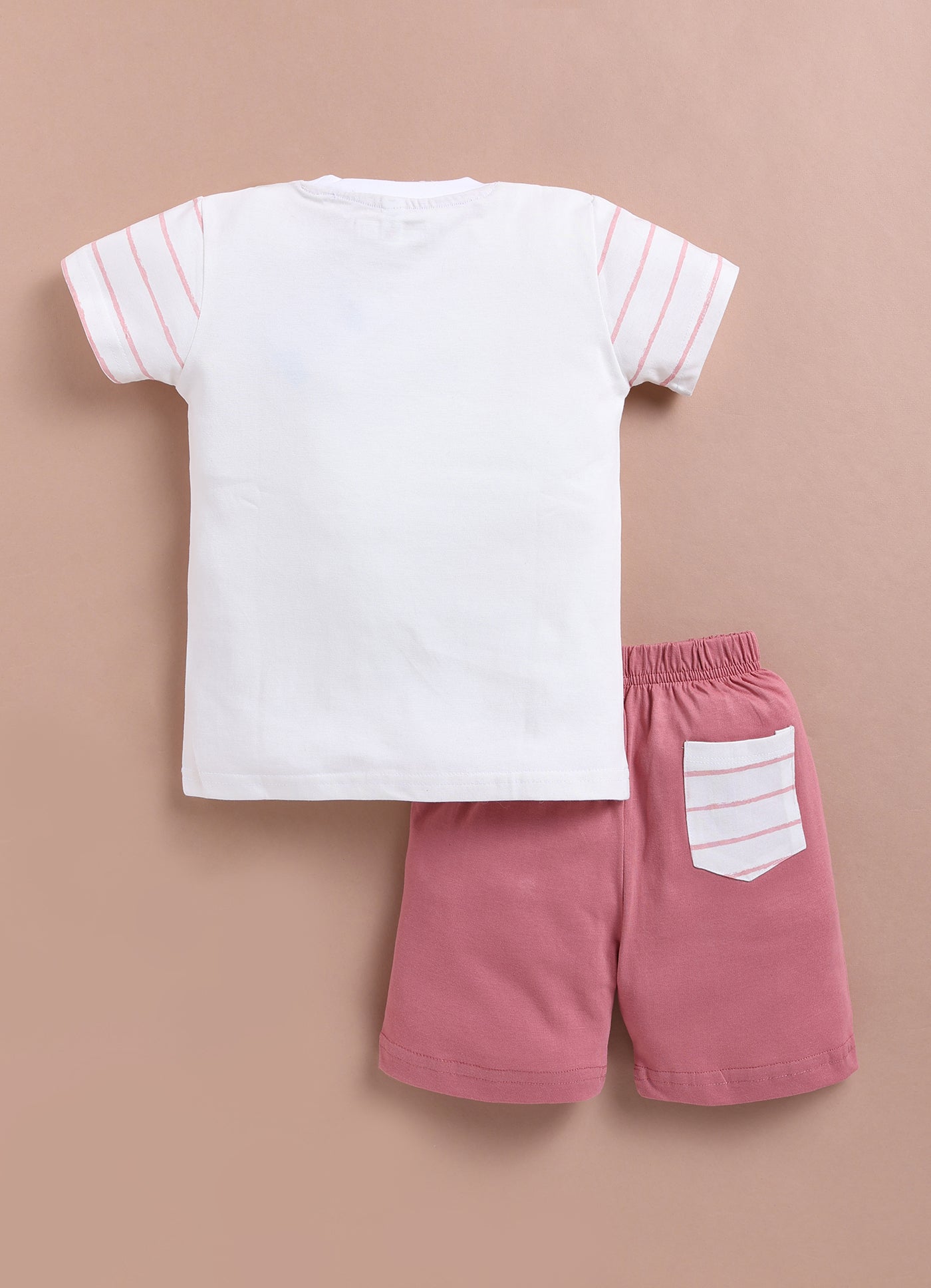 LIL KNOTS Printed Pure Cotton Boy Round Neck Top Bottom Set