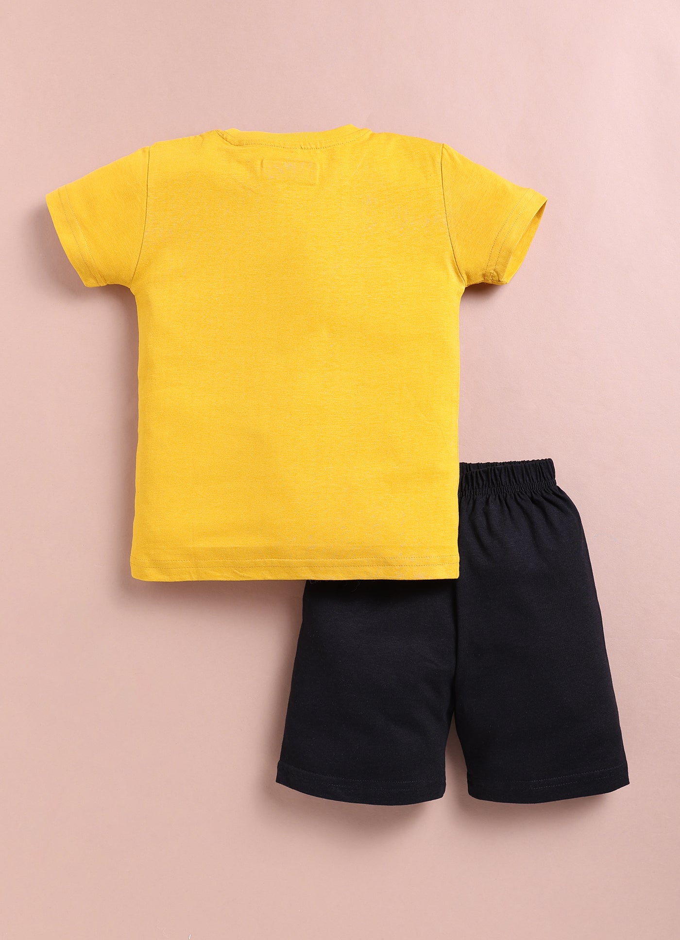 LIL KNOTS Printed Pure Cotton Boy Round Neck Top Bottom Set