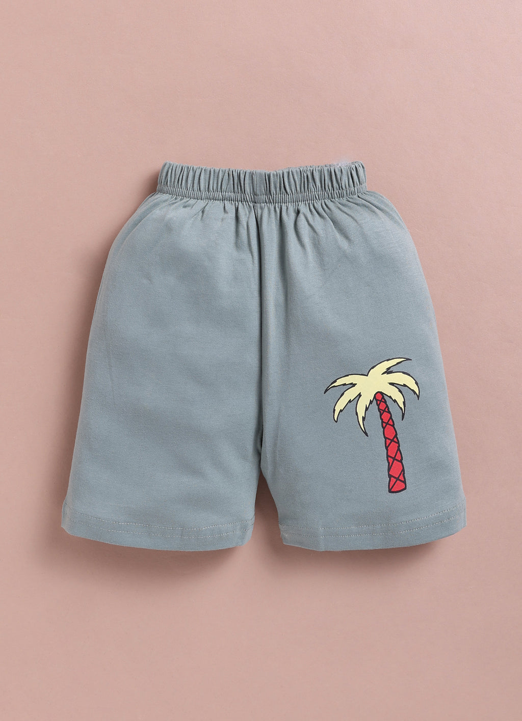 LIL KNOTS Printed Pure Cotton Boy Round Neck Top Bottom Set