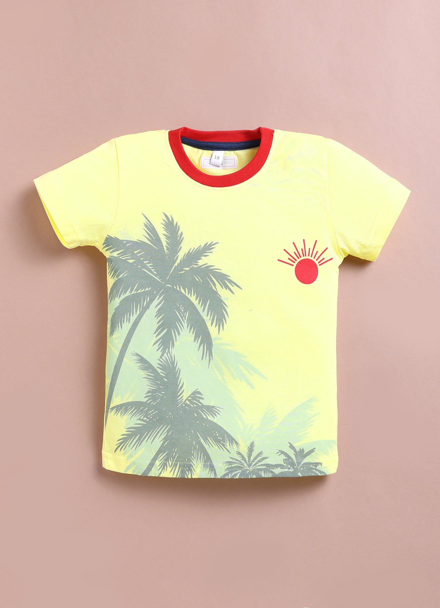 LIL KNOTS Printed Pure Cotton Boy Round Neck Top Bottom Set