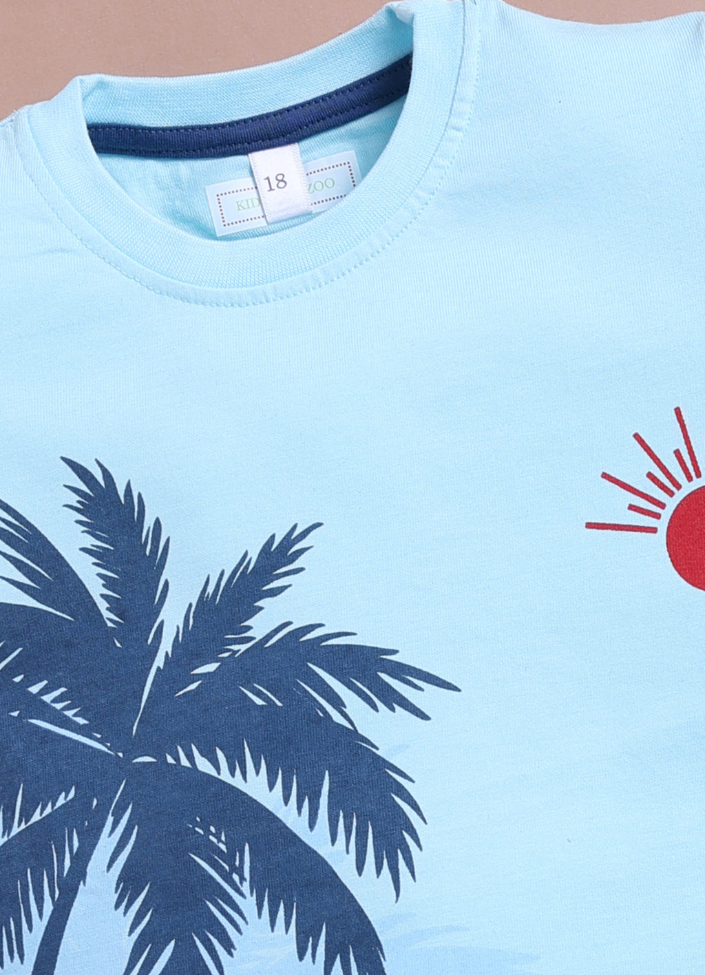 LIL KNOTS Printed Pure Cotton Boy Round Neck Top Bottom Set