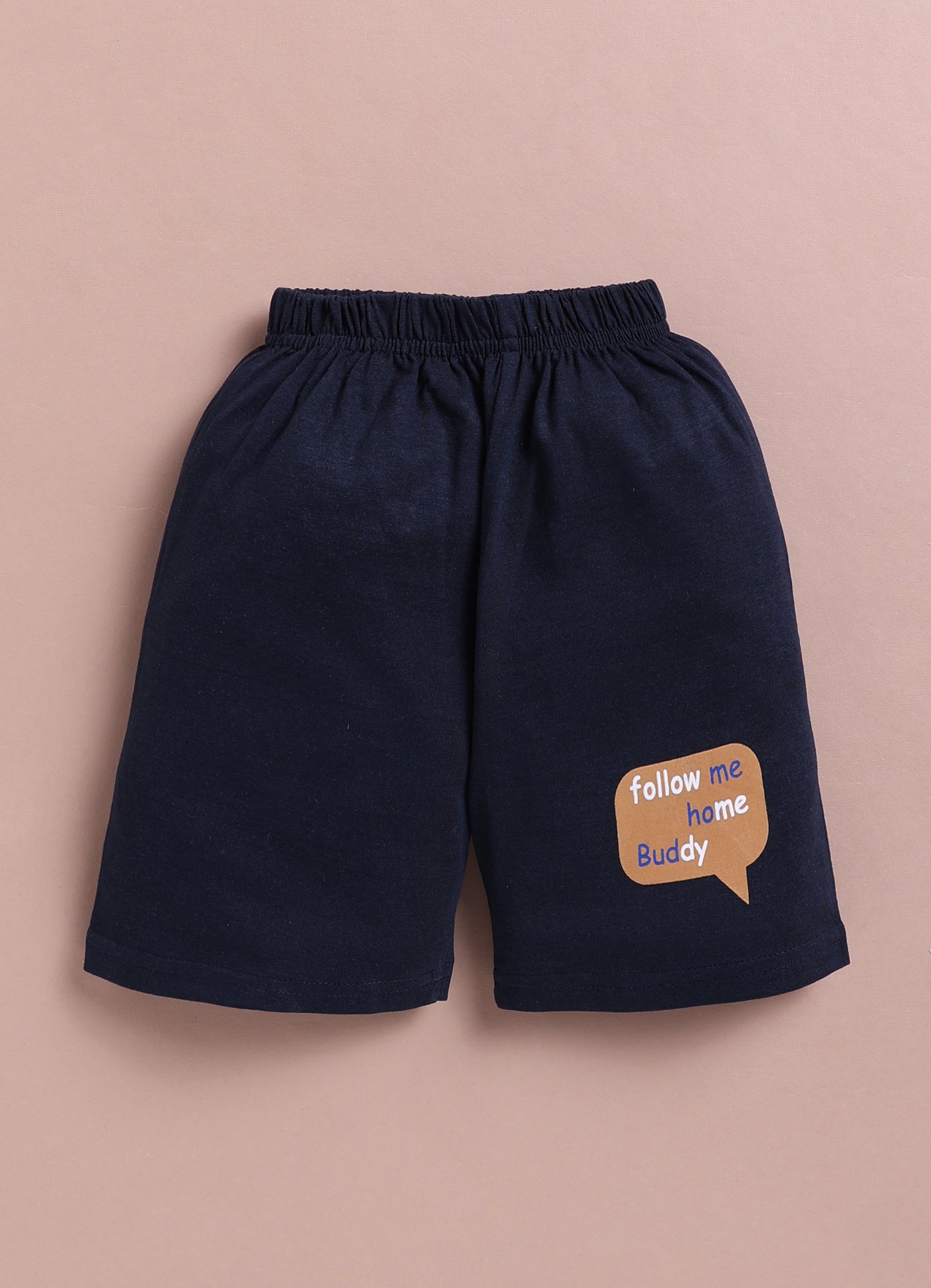 LIL KNOTS Printed Pure Cotton Boy Round Neck Top Bottom Set