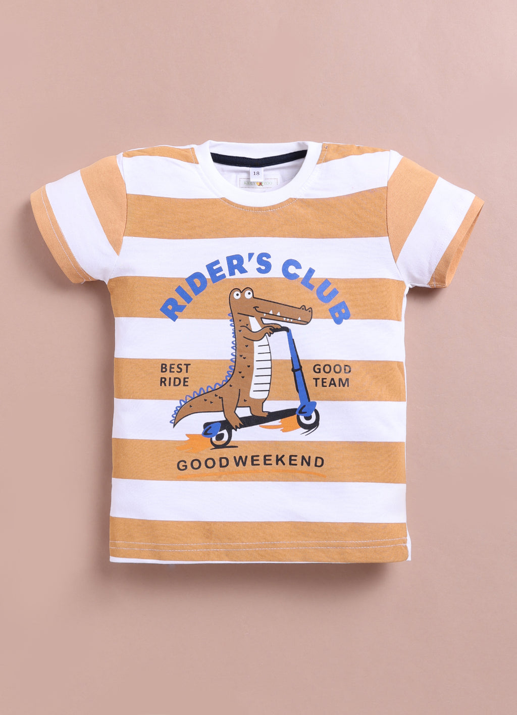 LIL KNOTS Printed Pure Cotton Boy Round Neck Top Bottom Set