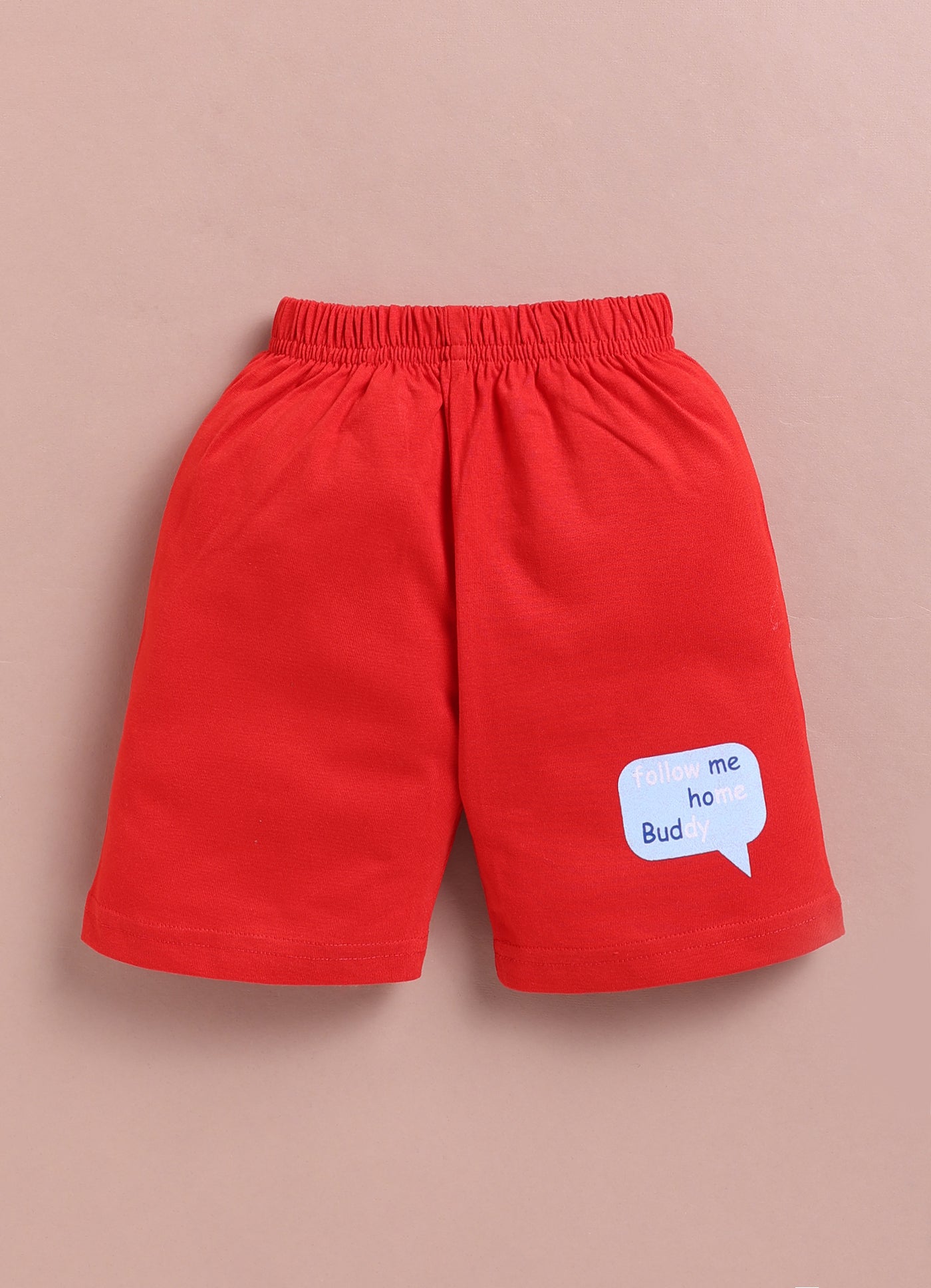 LIL KNOTS Printed Pure Cotton Boy Round Neck Top Bottom Set