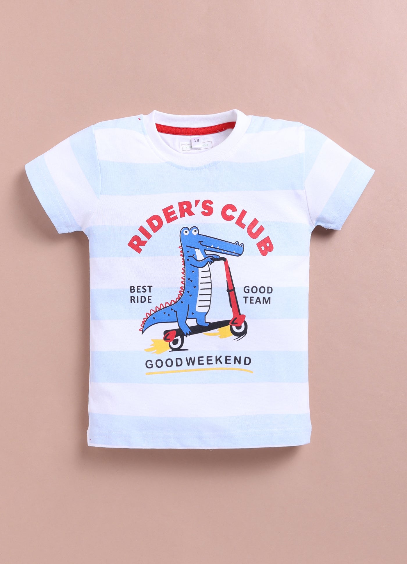 LIL KNOTS Printed Pure Cotton Boy Round Neck Top Bottom Set