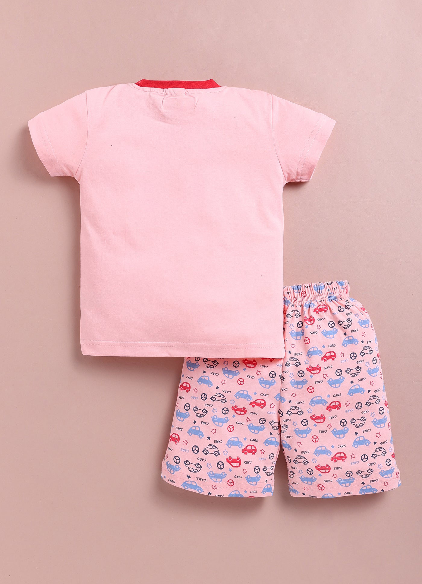 LIL KNOTS Printed Pure Cotton Boy Round Neck Top Bottom Set