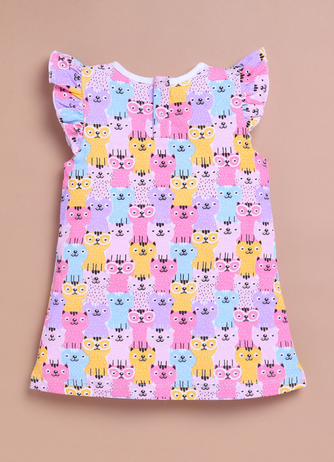 LIL KNOTS Printed Pure Cotton Girl Round Neck Frock