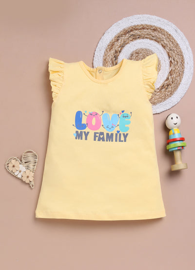 LIL KNOTS Printed Pure Cotton Girl Round Neck Frock