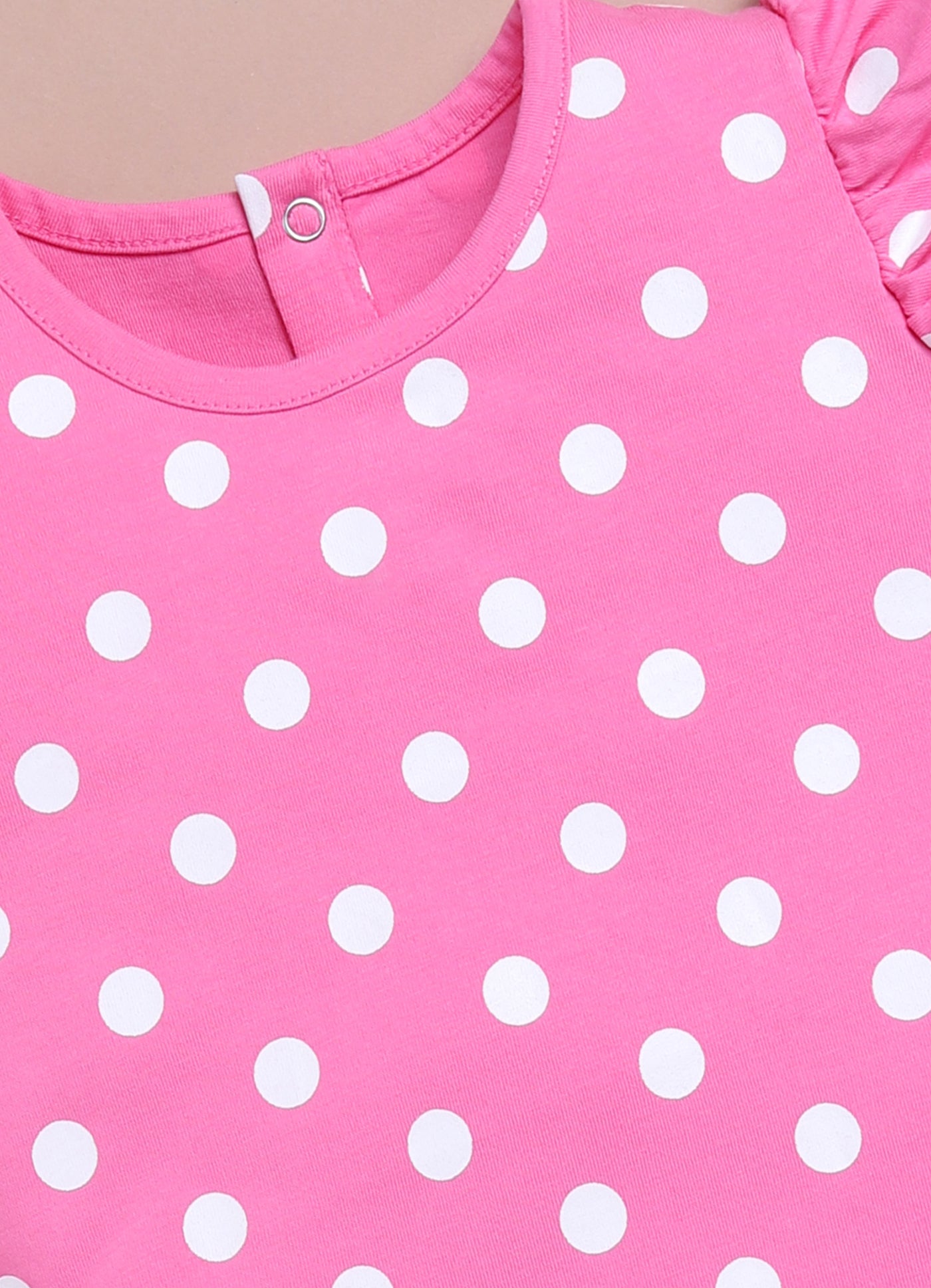LIL KNOTS Printed Pure Cotton Girl Round Neck Frock