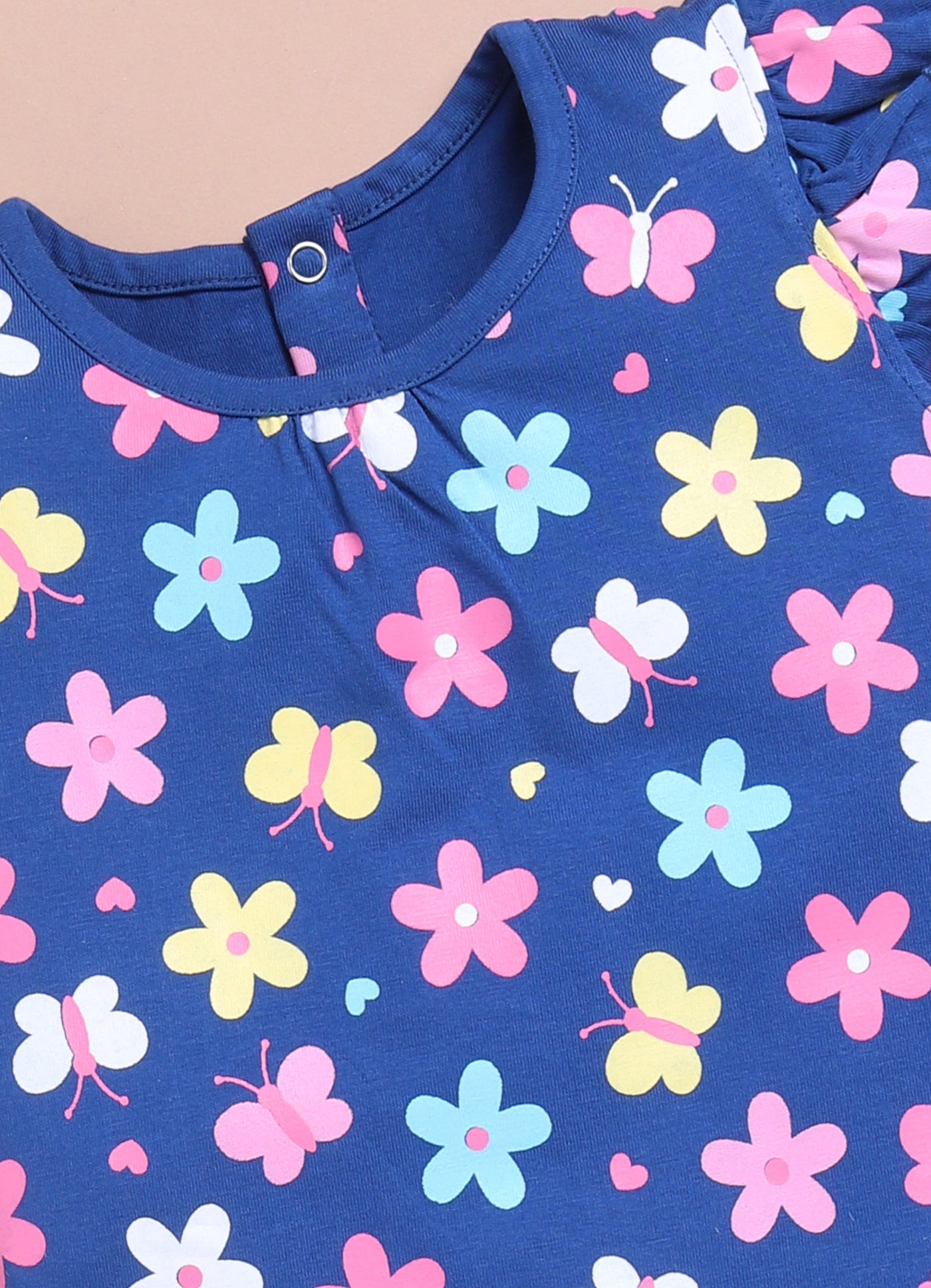 LIL KNOTS Printed Pure Cotton Girl Round Neck Frock