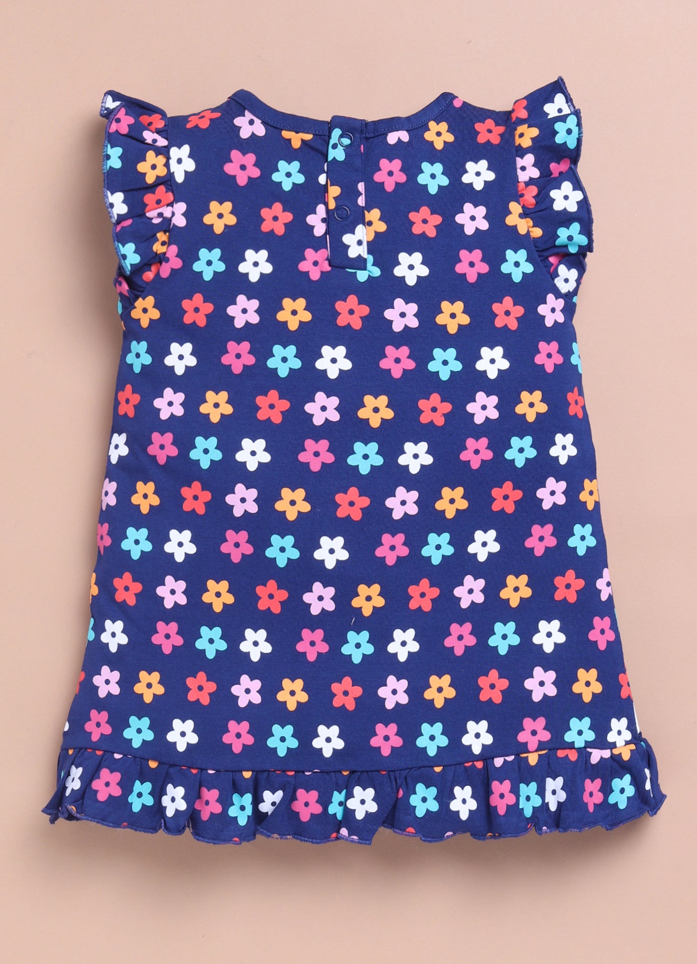 LIL KNOTS Printed Pure Cotton Girl Round Neck Frock