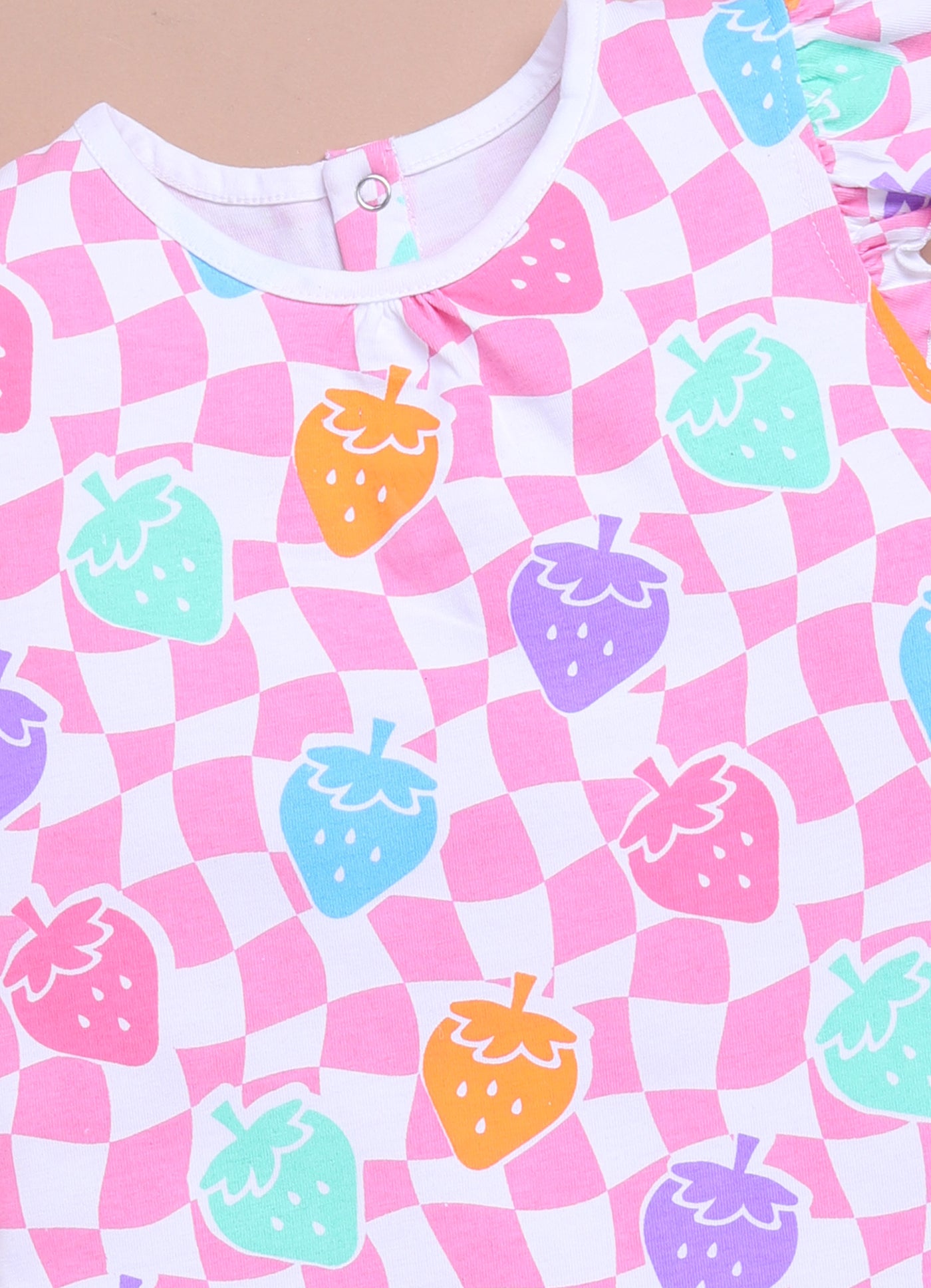 LIL KNOTS Printed Pure Cotton Girl Round Neck Frock