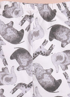LIL KNOTS Printed Pure Cotton Unisex Pyjama Cream
