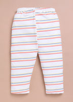 LIL KNOTS Printed Pure Cotton Unisex Pyjama White-S