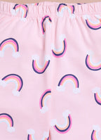 LIL KNOTS Printed Pure Cotton Unisex Pyjama Baby Pink