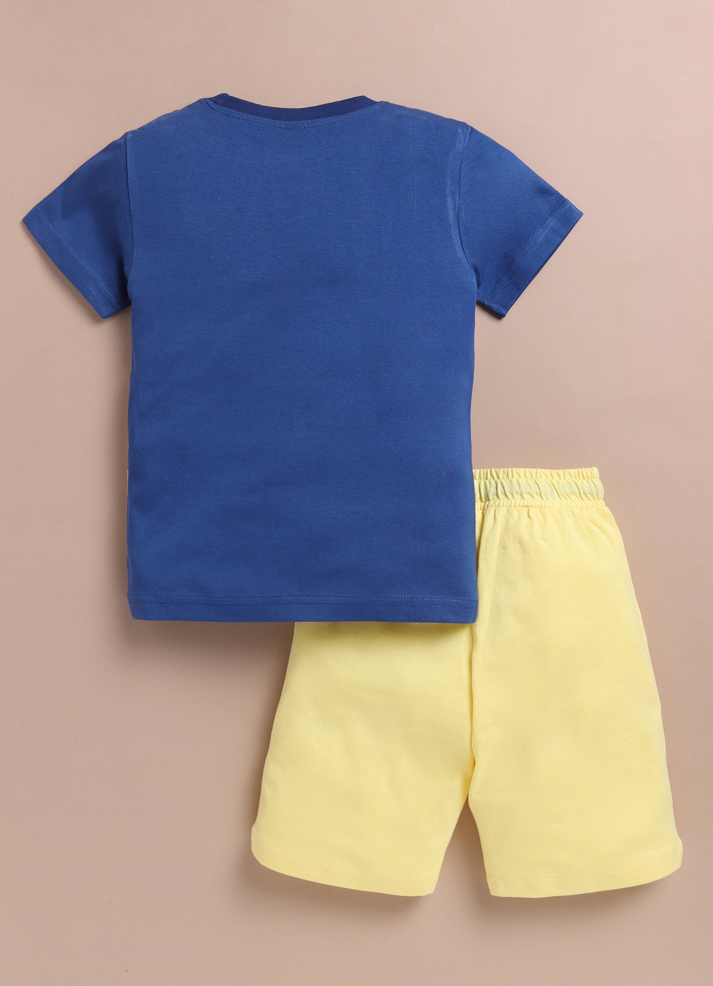 LIL KNOTS Printed Pure Cotton Boy Round Neck Top Bottom Set