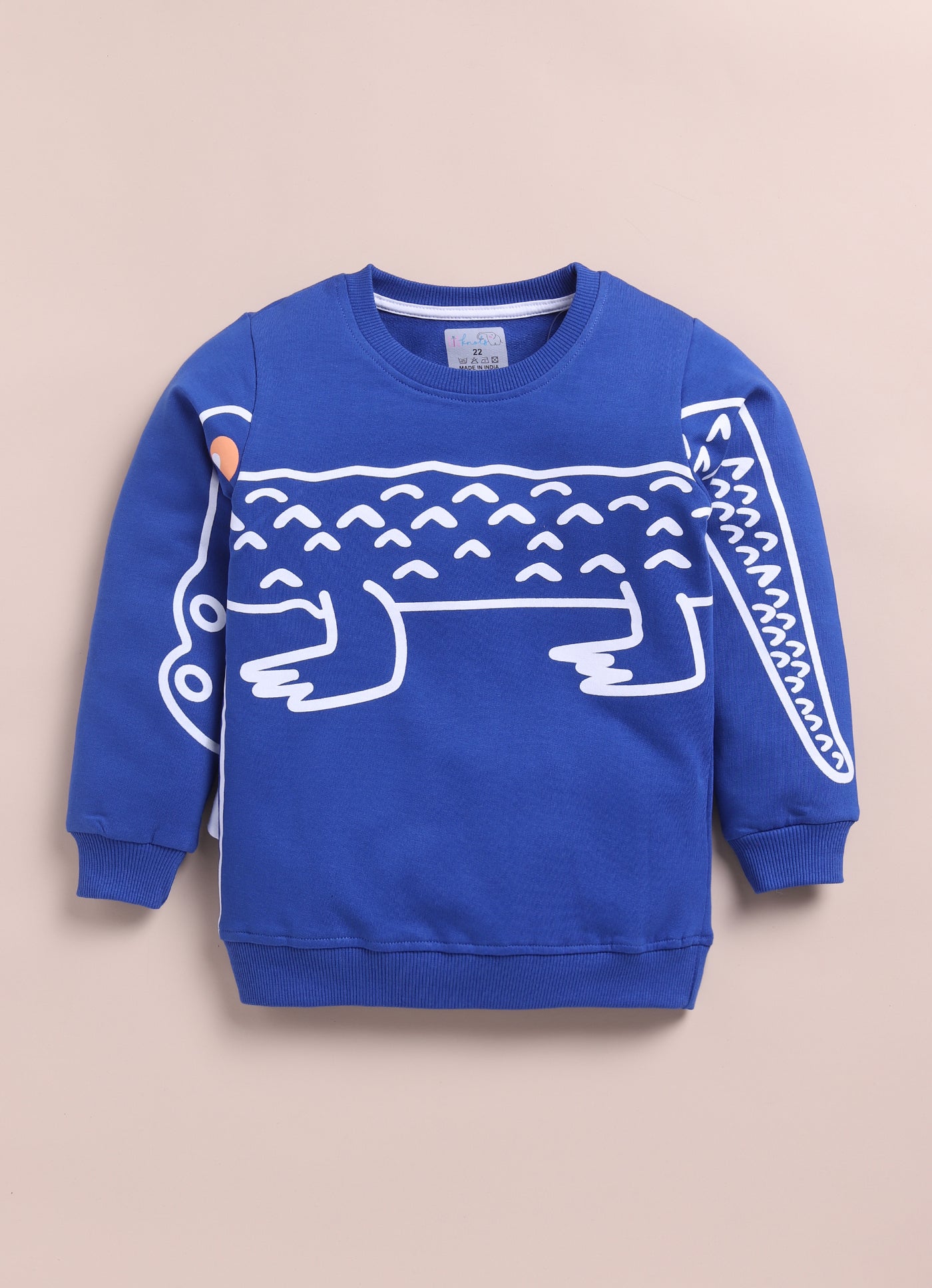 LIL KNOTS Printed Pure Cotton Boy Round Neck Sweatshirt