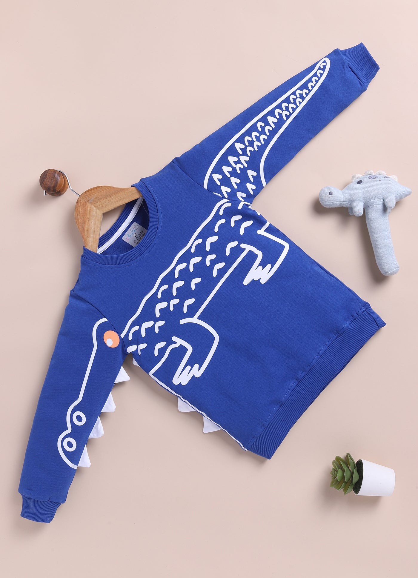 LIL KNOTS Printed Pure Cotton Boy Round Neck Sweatshirt