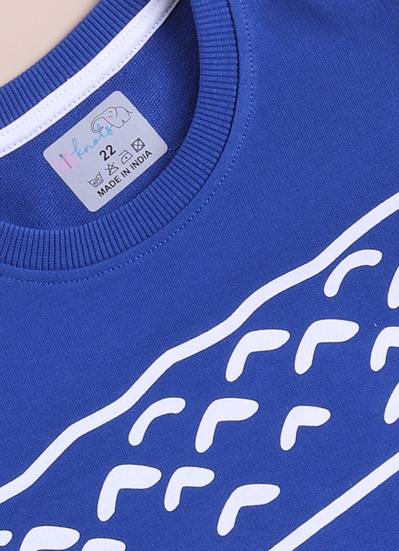 LIL KNOTS Printed Pure Cotton Boy Round Neck Sweatshirt