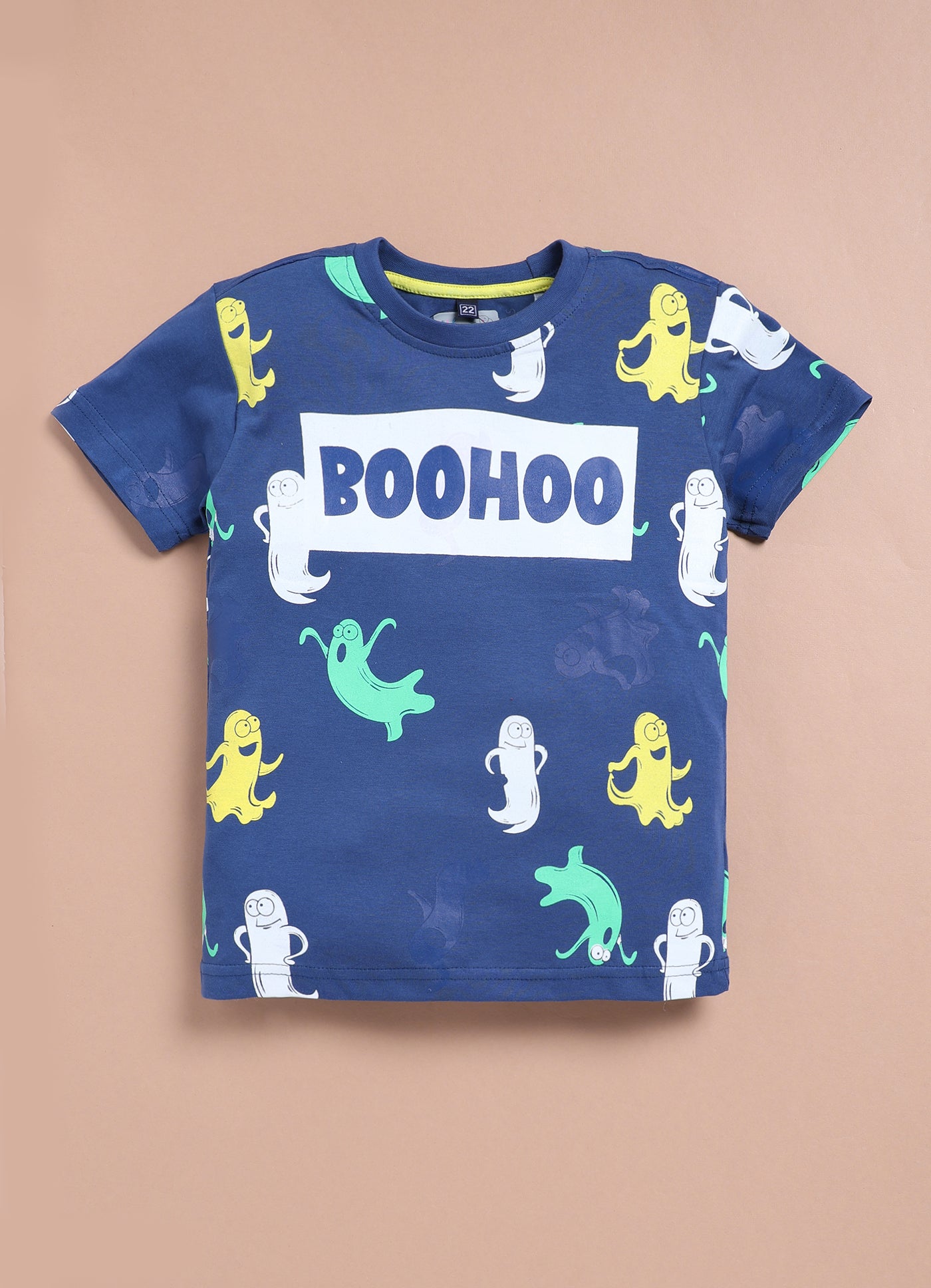 LIL KNOTS Printed Pure Cotton Boy Round Neck Coordinate Set