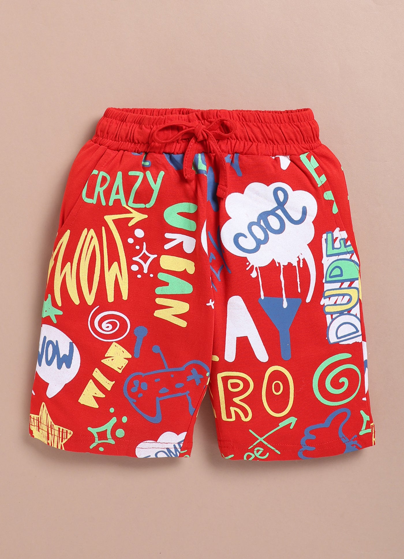 LIL KNOTS Printed Pure Cotton Boy Round Neck Coordinate Set