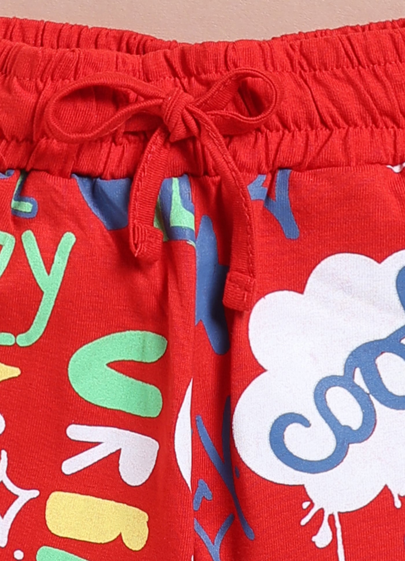 LIL KNOTS Printed Pure Cotton Boy Round Neck Coordinate Set