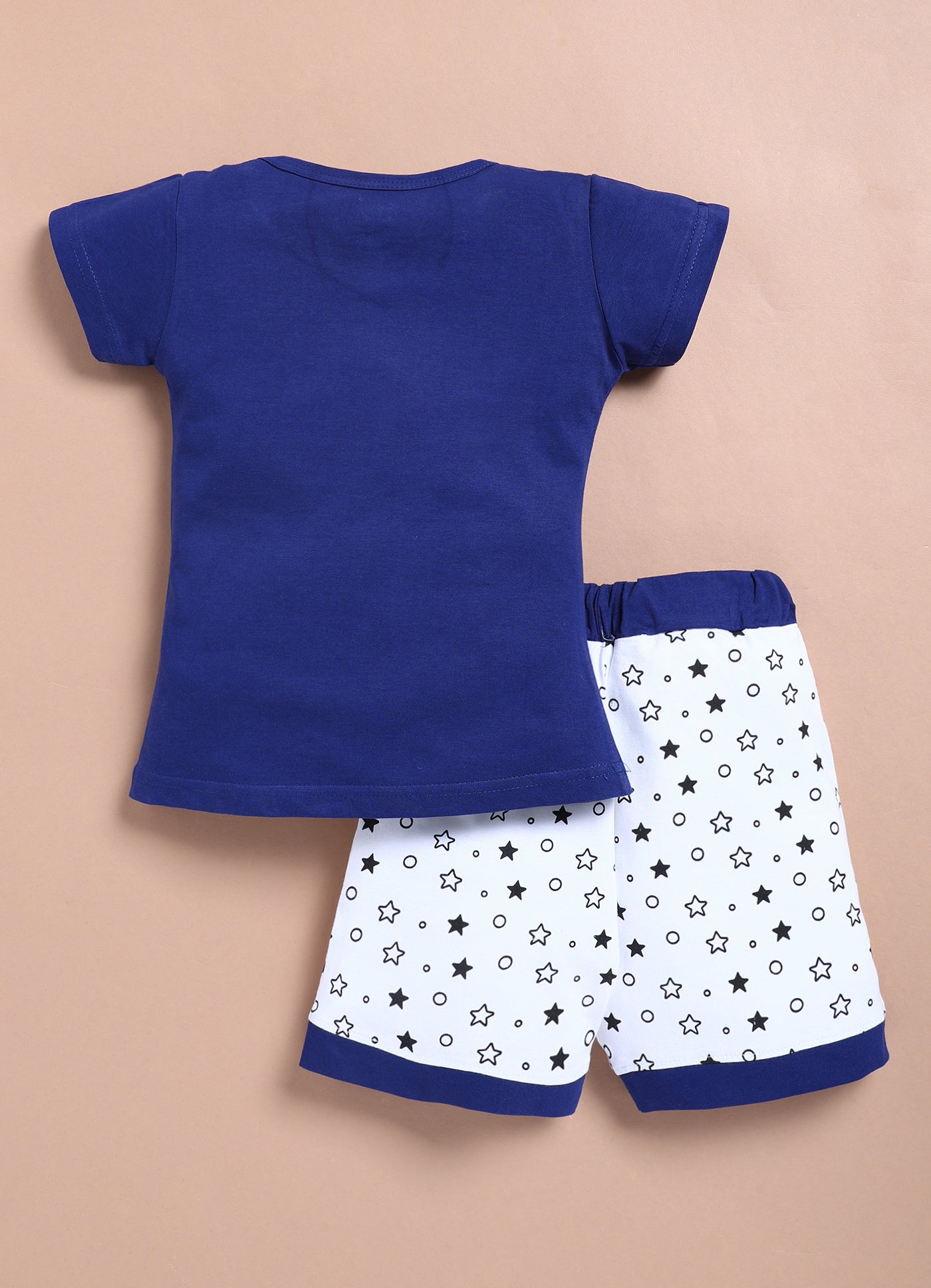 LIL KNOTS Printed Pure Cotton Girl Round Neck Top Bottom Set