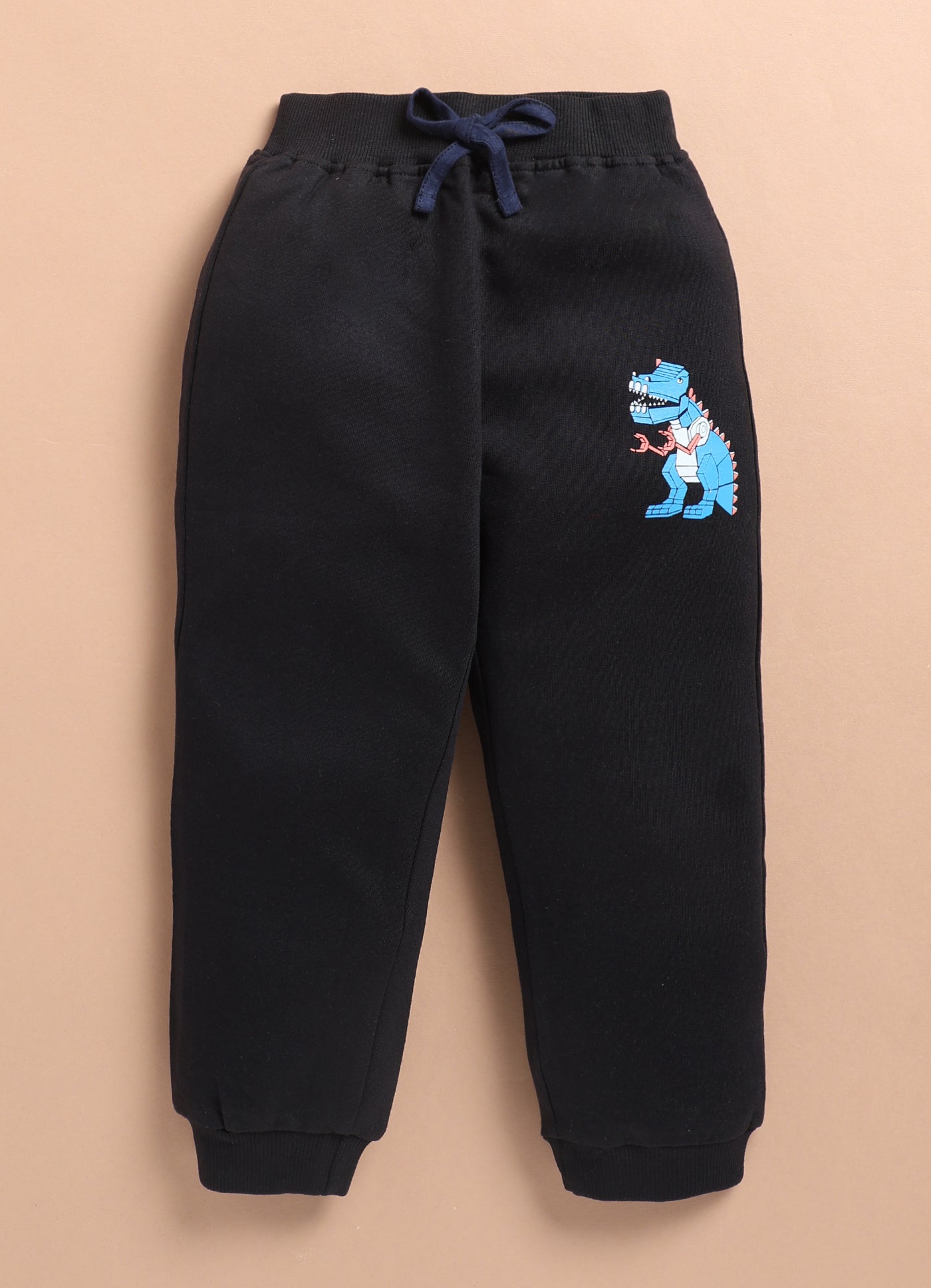 LIL KNOTS Printed Pure Cotton Boy Round Neck Top Bottom Set