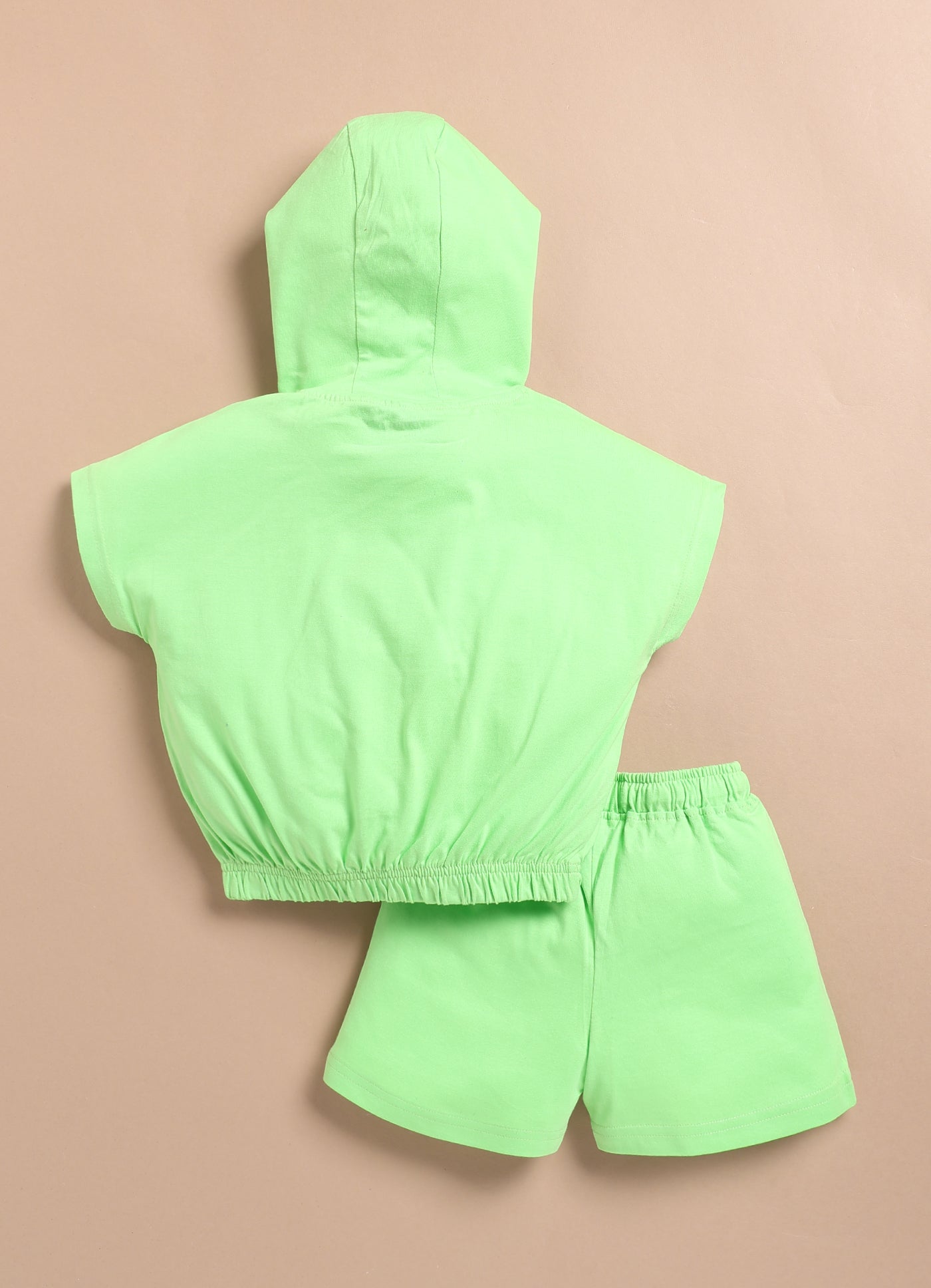 LIL KNOTS Printed Pure Cotton Girl Round Neck Top Bottom Set