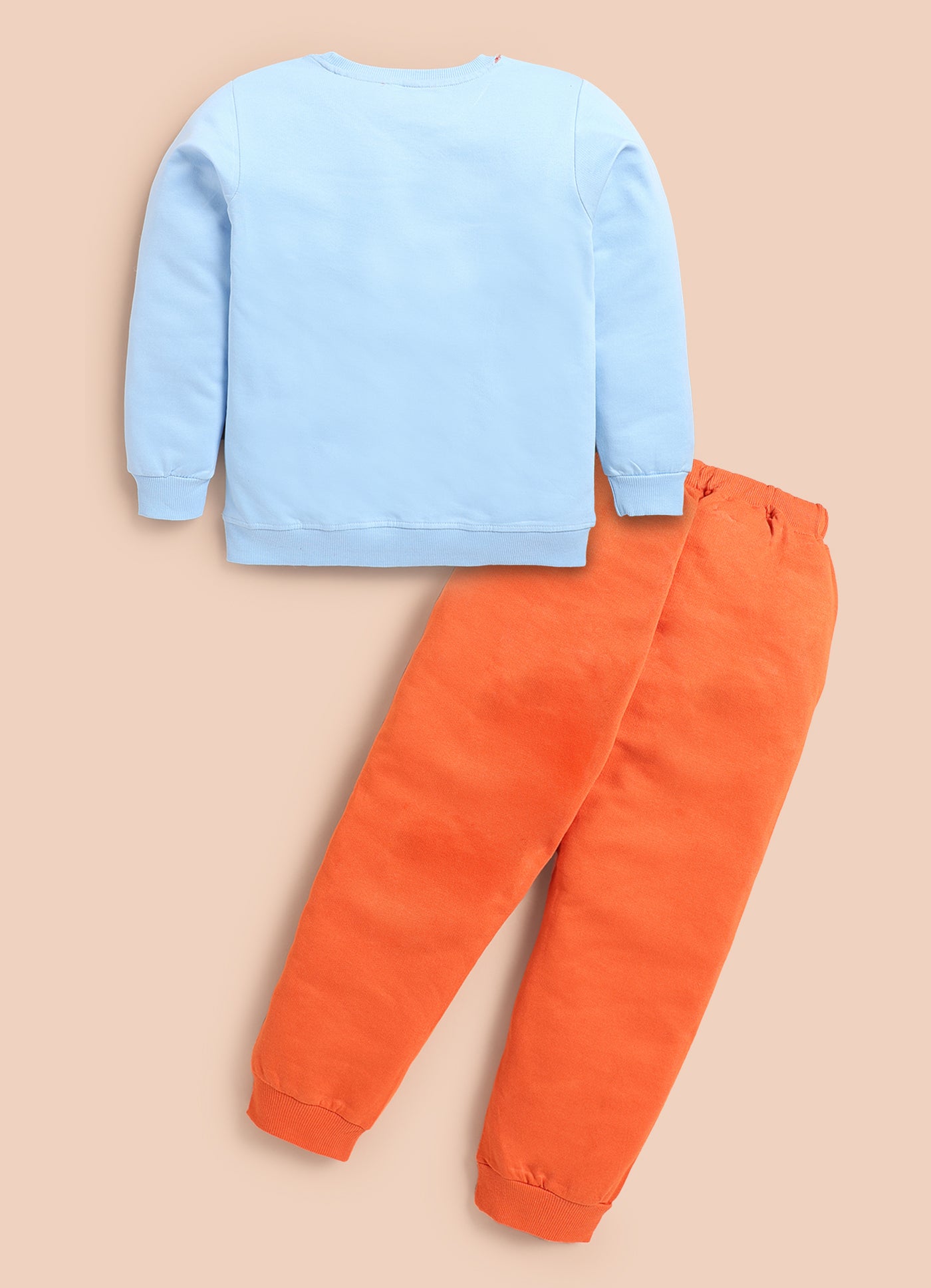 LIL KNOTS Printed Pure Cotton Boy Round Neck Top Bottom Set