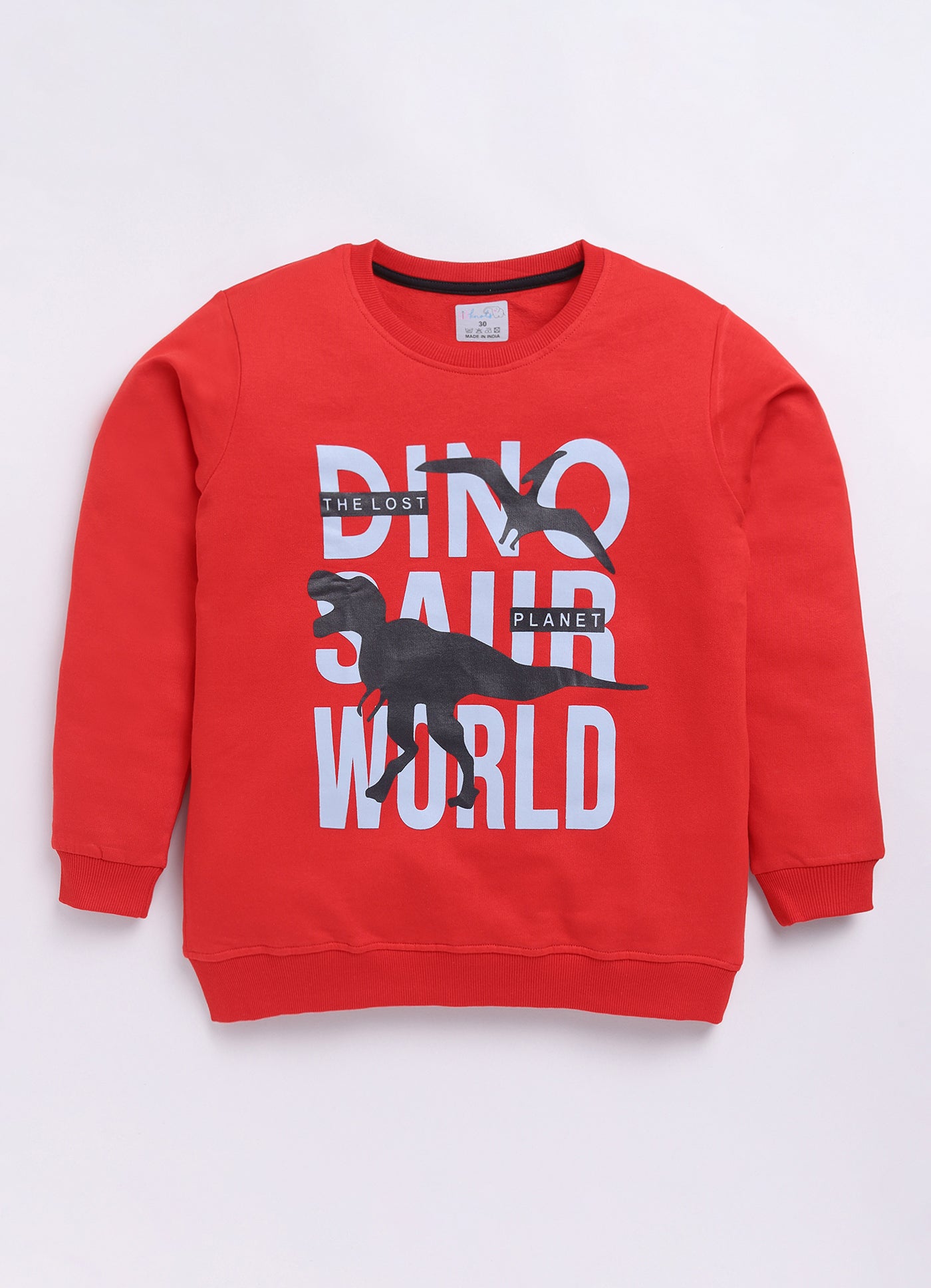 LIL KNOTS Printed Pure Cotton Boy Round Neck Sweatshirt 8-14Y