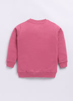 LIL KNOTS Printed Pure Cotton Girl Round Neck Sweatshirt Onion