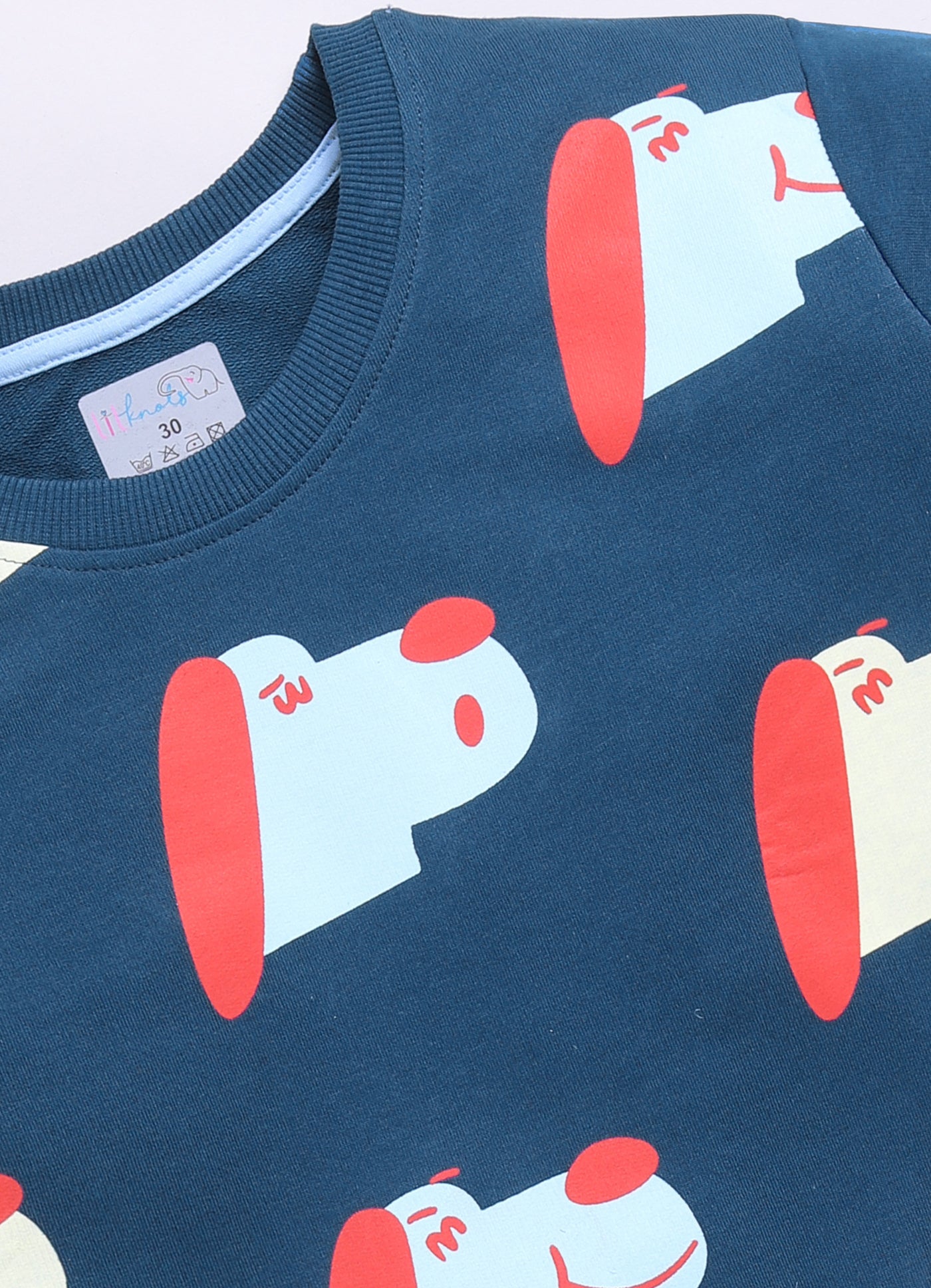 LIL KNOTS Printed Pure Cotton Boy Round Neck Sweatshirt 8-14Y